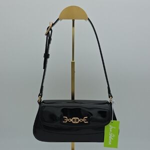 Sam Edelman Loraine Glossy Black Shoulder Bag